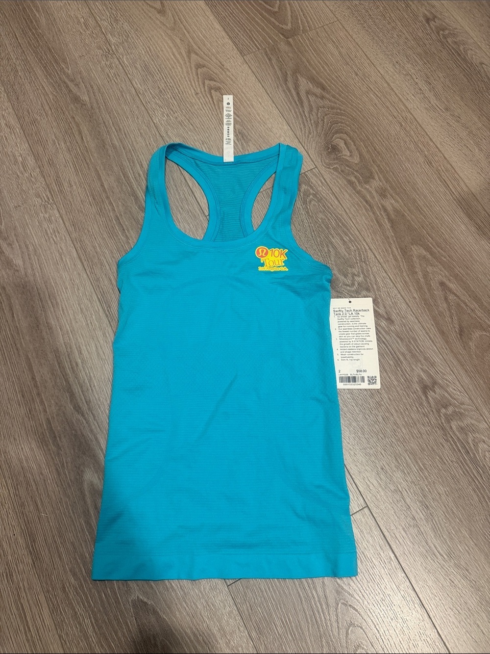 NWT Lululemon Swiftly Tech Racerback Tank in Blue Size 2 10K LA